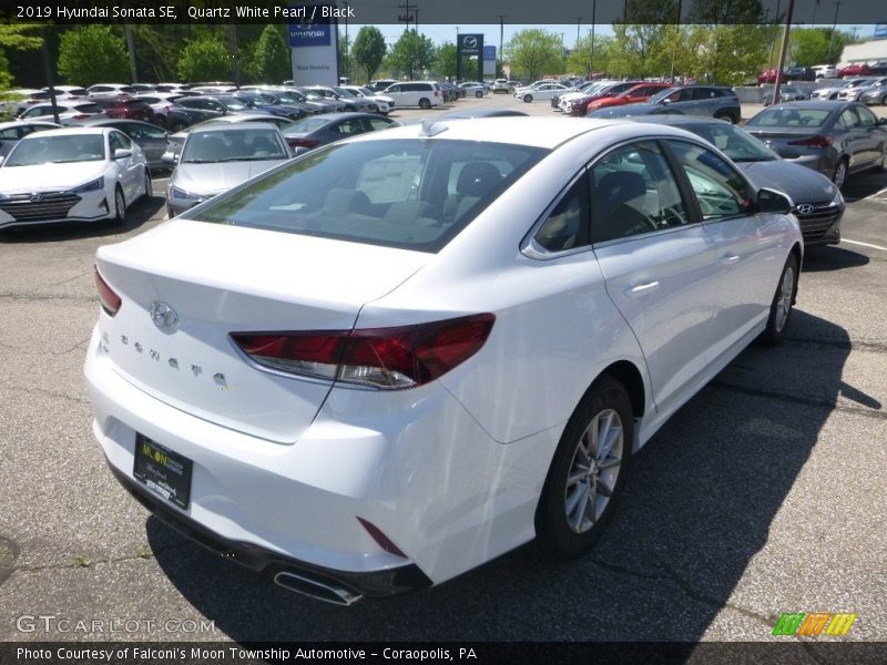 Quartz White Pearl / Black 2019 Hyundai Sonata SE