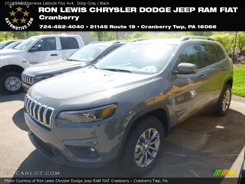 Sting-Gray / Black 2019 Jeep Cherokee Latitude Plus 4x4