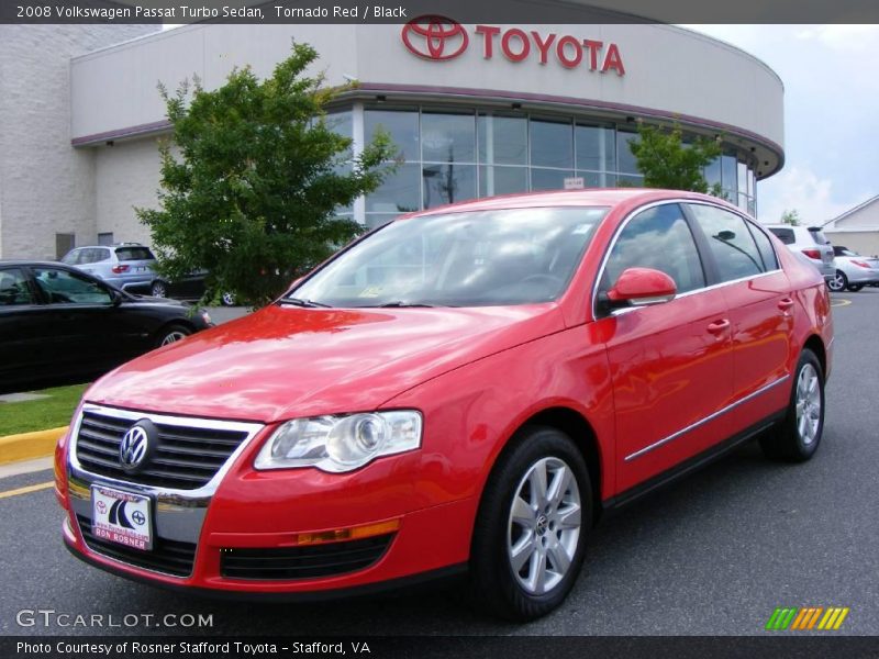 Tornado Red / Black 2008 Volkswagen Passat Turbo Sedan