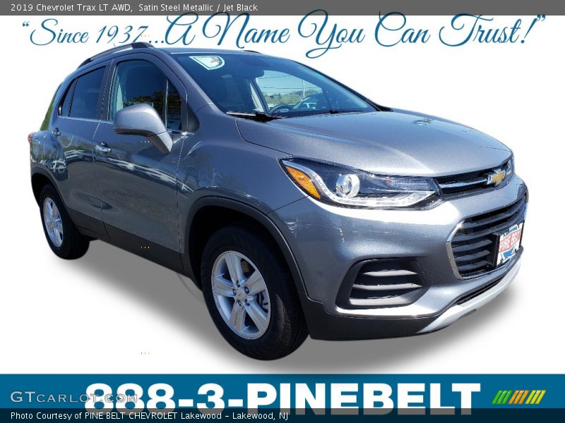 Satin Steel Metallic / Jet Black 2019 Chevrolet Trax LT AWD