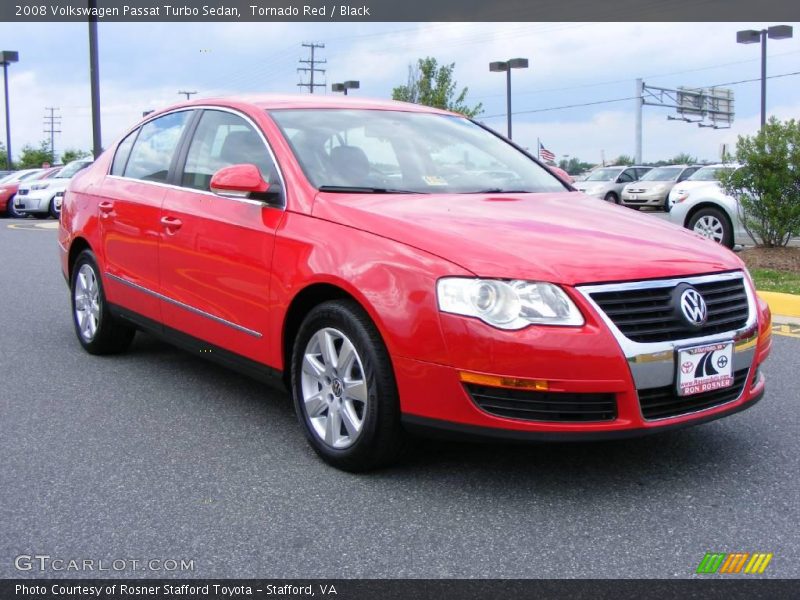 Tornado Red / Black 2008 Volkswagen Passat Turbo Sedan