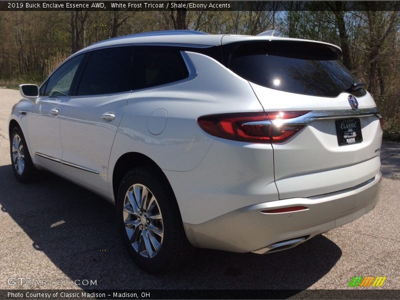 White Frost Tricoat / Shale/Ebony Accents 2019 Buick Enclave Essence AWD