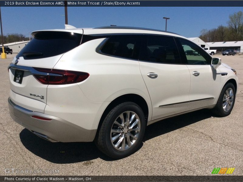 White Frost Tricoat / Shale/Ebony Accents 2019 Buick Enclave Essence AWD