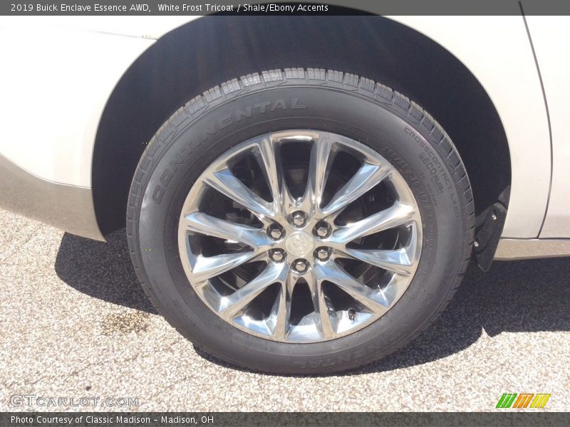 White Frost Tricoat / Shale/Ebony Accents 2019 Buick Enclave Essence AWD