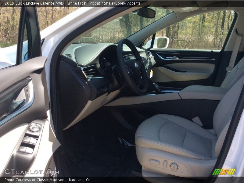 White Frost Tricoat / Shale/Ebony Accents 2019 Buick Enclave Essence AWD