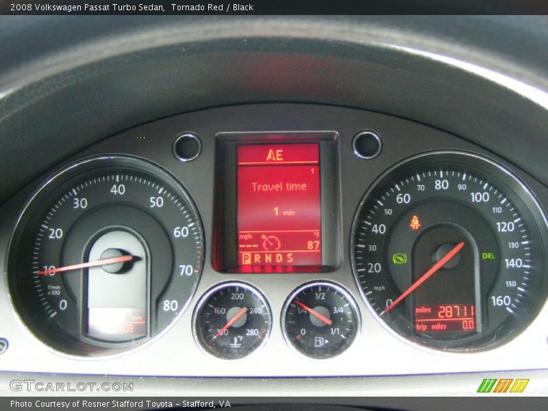 Tornado Red / Black 2008 Volkswagen Passat Turbo Sedan