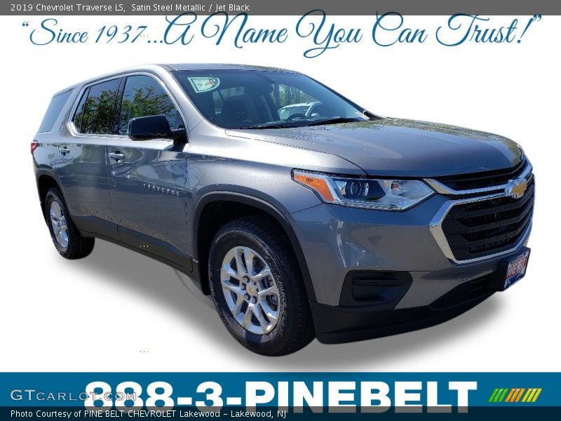 Satin Steel Metallic / Jet Black 2019 Chevrolet Traverse LS