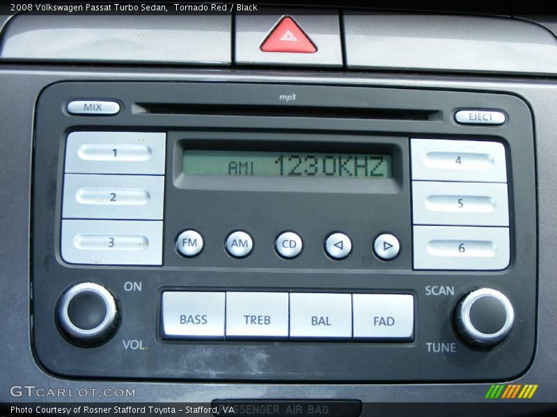 Tornado Red / Black 2008 Volkswagen Passat Turbo Sedan