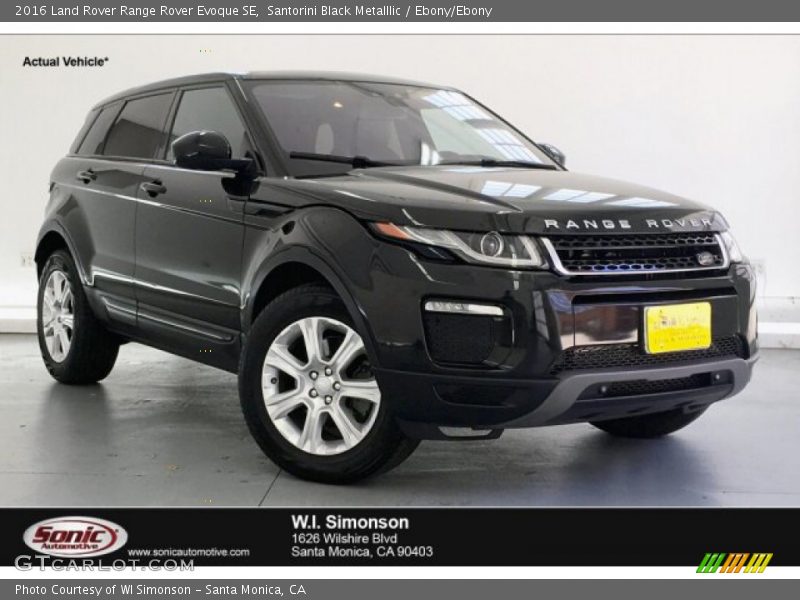 Santorini Black Metalllic / Ebony/Ebony 2016 Land Rover Range Rover Evoque SE
