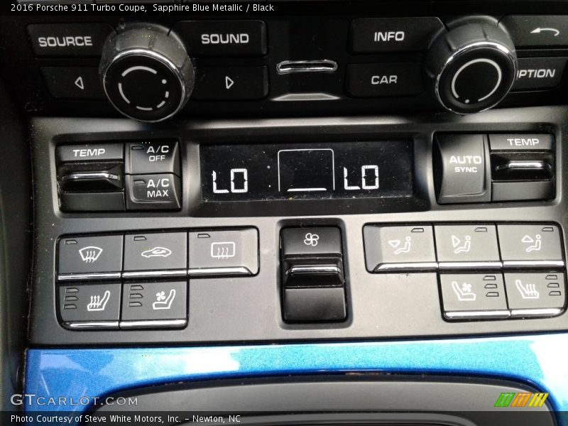 Controls of 2016 911 Turbo Coupe