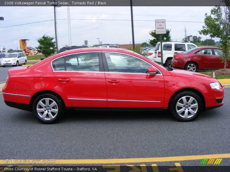 Tornado Red / Black 2008 Volkswagen Passat Turbo Sedan