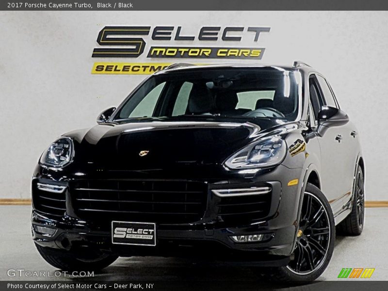 Black / Black 2017 Porsche Cayenne Turbo