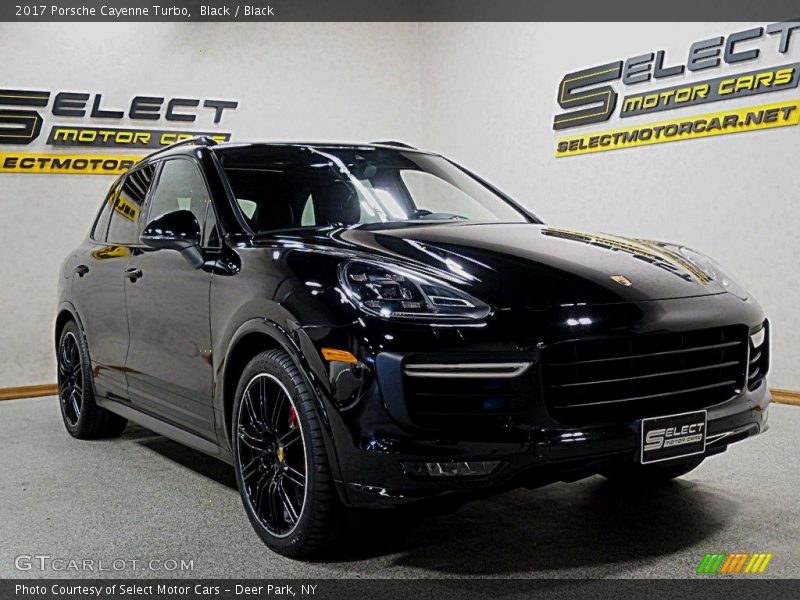 Black / Black 2017 Porsche Cayenne Turbo