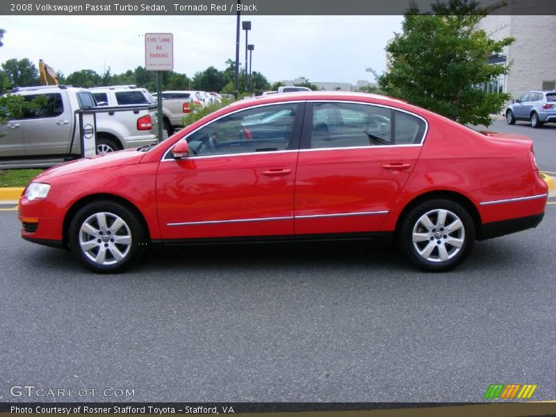 Tornado Red / Black 2008 Volkswagen Passat Turbo Sedan