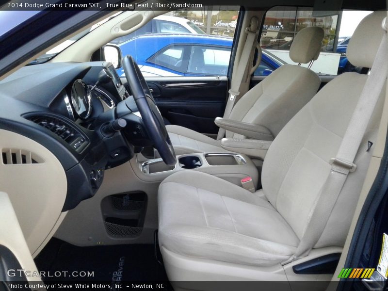 True Blue Pearl / Black/Sandstorm 2014 Dodge Grand Caravan SXT