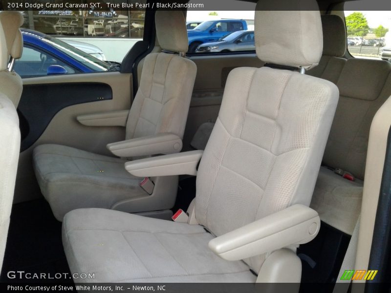 True Blue Pearl / Black/Sandstorm 2014 Dodge Grand Caravan SXT