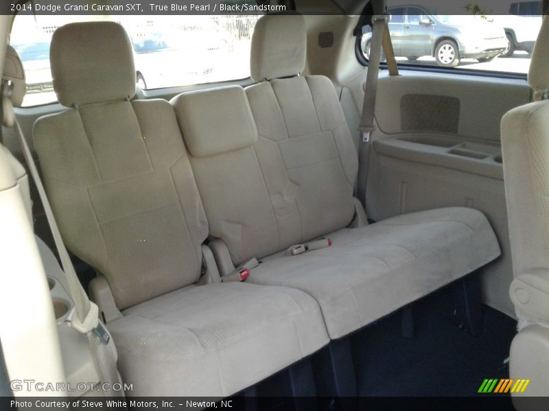 True Blue Pearl / Black/Sandstorm 2014 Dodge Grand Caravan SXT