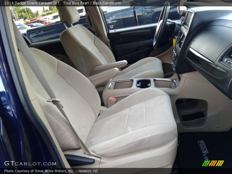 True Blue Pearl / Black/Sandstorm 2014 Dodge Grand Caravan SXT