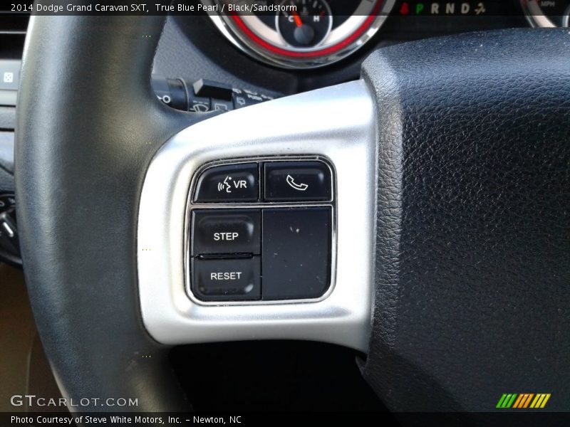 True Blue Pearl / Black/Sandstorm 2014 Dodge Grand Caravan SXT