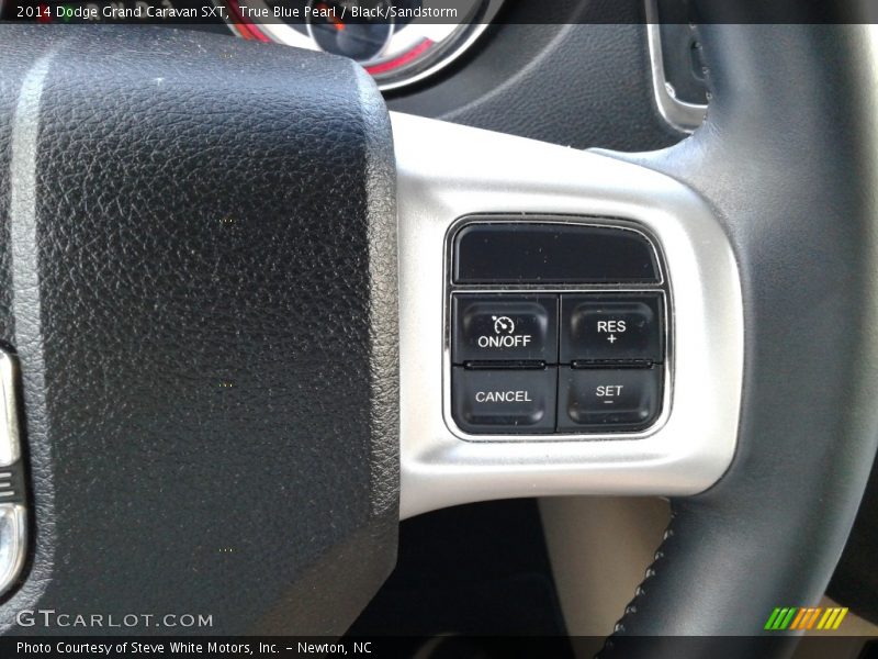 True Blue Pearl / Black/Sandstorm 2014 Dodge Grand Caravan SXT