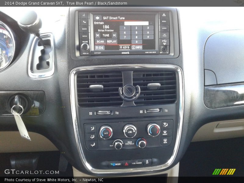 True Blue Pearl / Black/Sandstorm 2014 Dodge Grand Caravan SXT