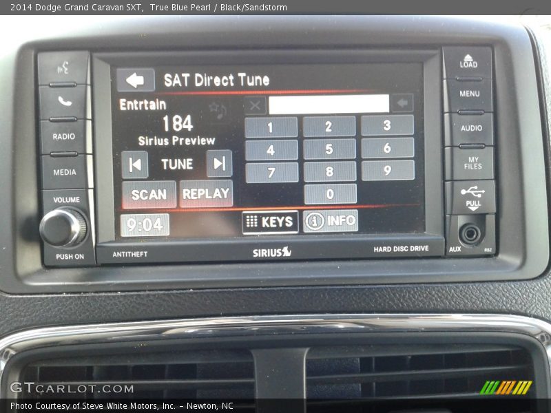 True Blue Pearl / Black/Sandstorm 2014 Dodge Grand Caravan SXT