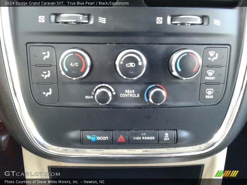 True Blue Pearl / Black/Sandstorm 2014 Dodge Grand Caravan SXT