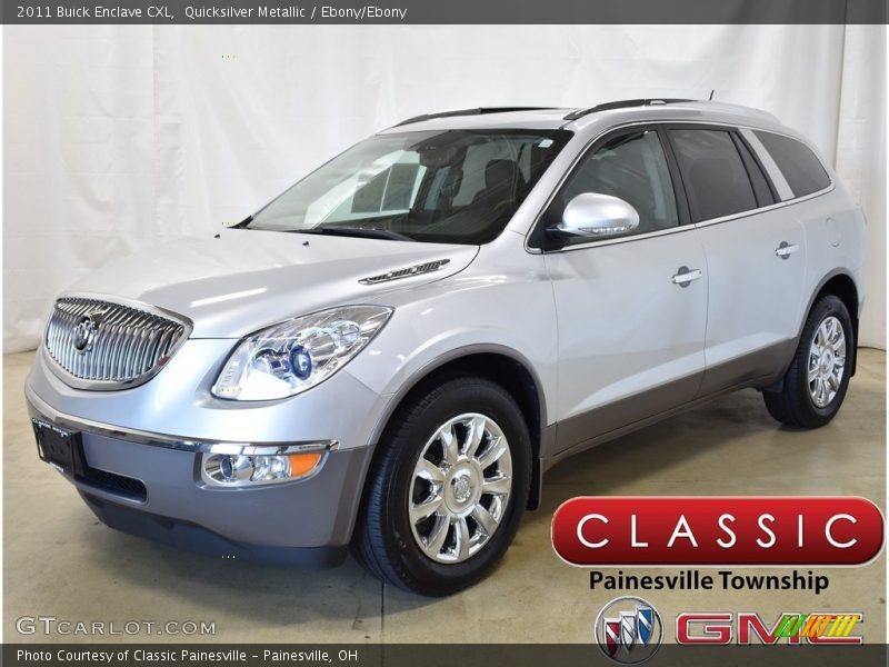 Quicksilver Metallic / Ebony/Ebony 2011 Buick Enclave CXL