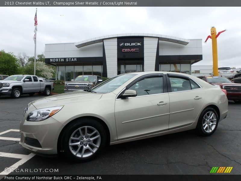 Champagne Silver Metallic / Cocoa/Light Neutral 2013 Chevrolet Malibu LT
