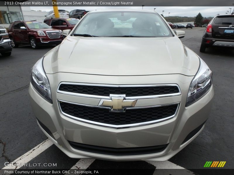 Champagne Silver Metallic / Cocoa/Light Neutral 2013 Chevrolet Malibu LT