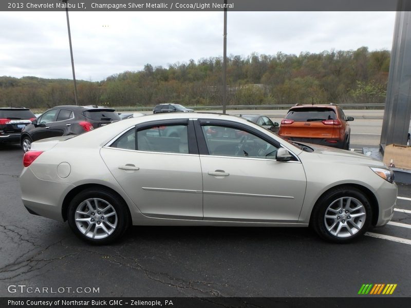 Champagne Silver Metallic / Cocoa/Light Neutral 2013 Chevrolet Malibu LT