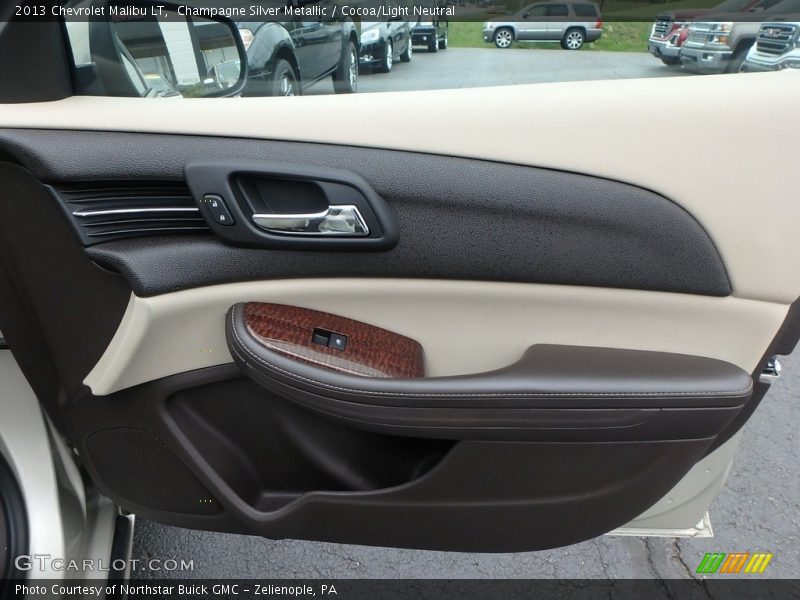 Champagne Silver Metallic / Cocoa/Light Neutral 2013 Chevrolet Malibu LT
