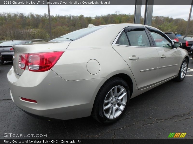 Champagne Silver Metallic / Cocoa/Light Neutral 2013 Chevrolet Malibu LT