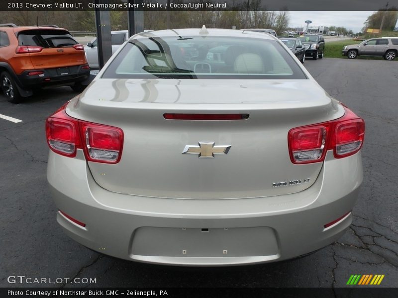Champagne Silver Metallic / Cocoa/Light Neutral 2013 Chevrolet Malibu LT