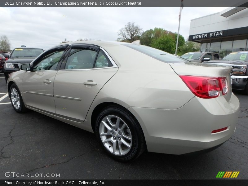 Champagne Silver Metallic / Cocoa/Light Neutral 2013 Chevrolet Malibu LT