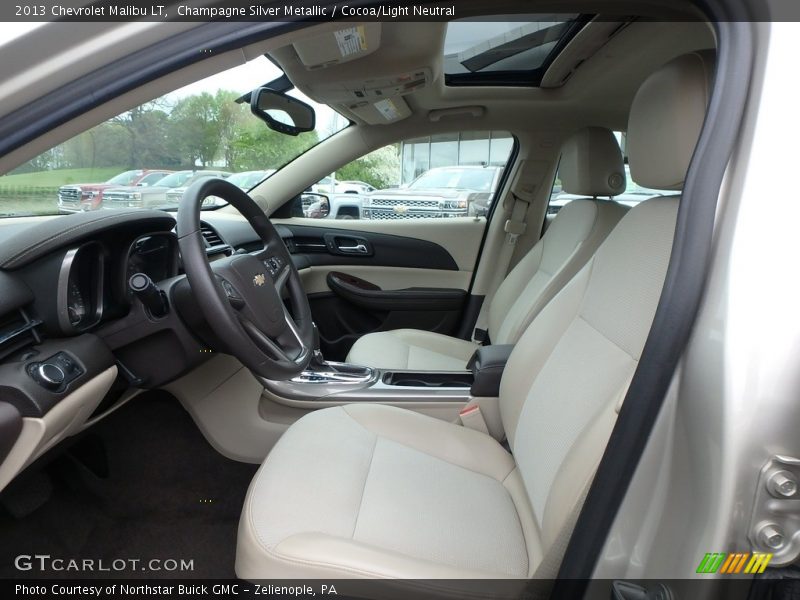 Champagne Silver Metallic / Cocoa/Light Neutral 2013 Chevrolet Malibu LT