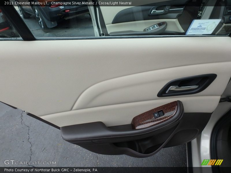 Champagne Silver Metallic / Cocoa/Light Neutral 2013 Chevrolet Malibu LT