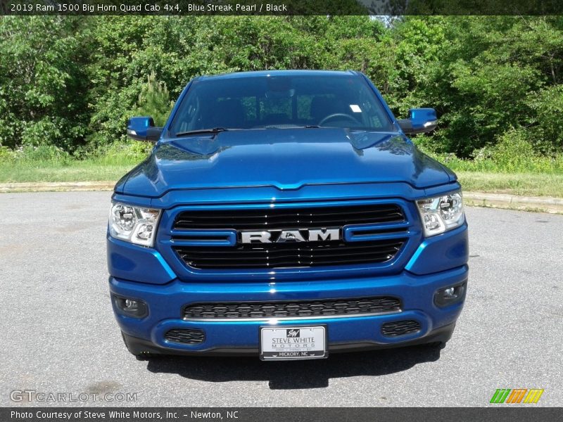 Blue Streak Pearl / Black 2019 Ram 1500 Big Horn Quad Cab 4x4