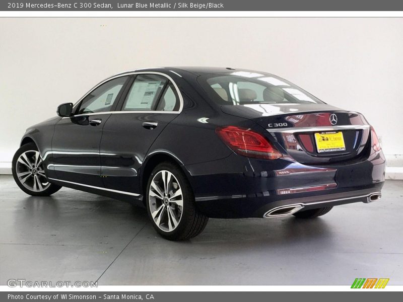 Lunar Blue Metallic / Silk Beige/Black 2019 Mercedes-Benz C 300 Sedan