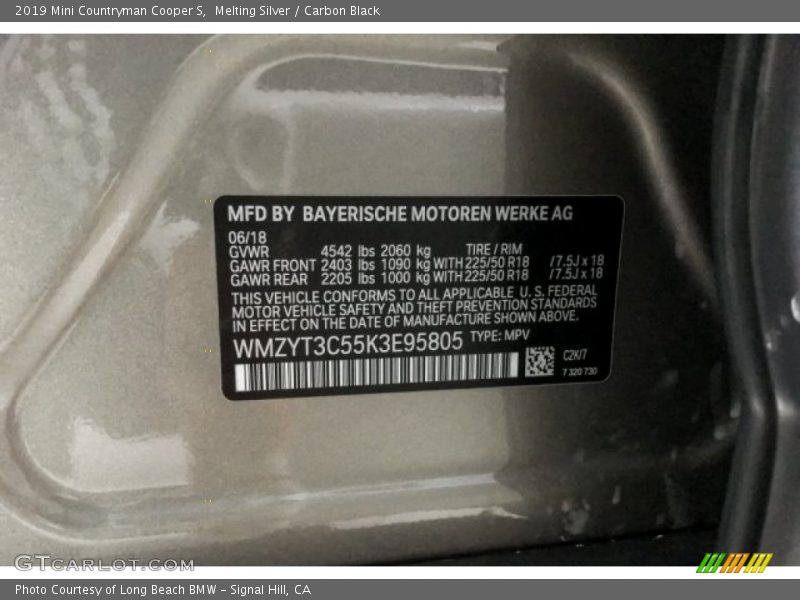 Melting Silver / Carbon Black 2019 Mini Countryman Cooper S