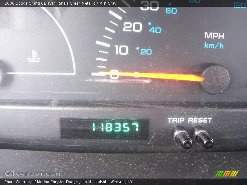 Shale Green Metallic / Mist Gray 2000 Dodge Grand Caravan