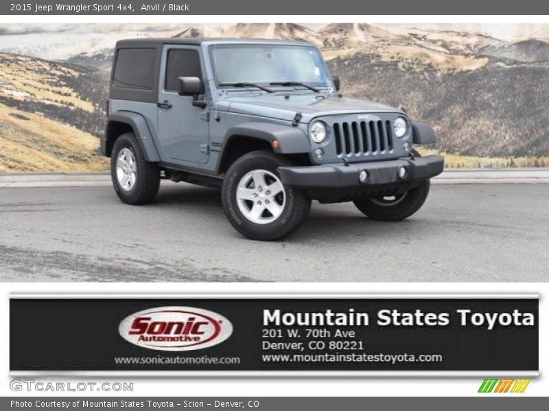 Anvil / Black 2015 Jeep Wrangler Sport 4x4