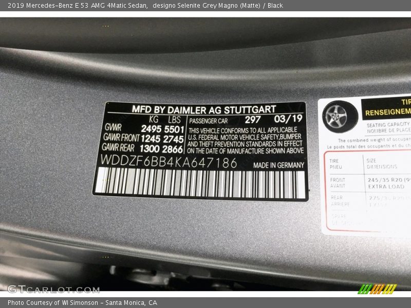 designo Selenite Grey Magno (Matte) / Black 2019 Mercedes-Benz E 53 AMG 4Matic Sedan