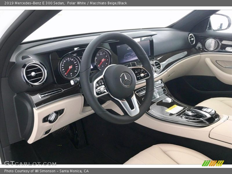 Polar White / Macchiato Beige/Black 2019 Mercedes-Benz E 300 Sedan