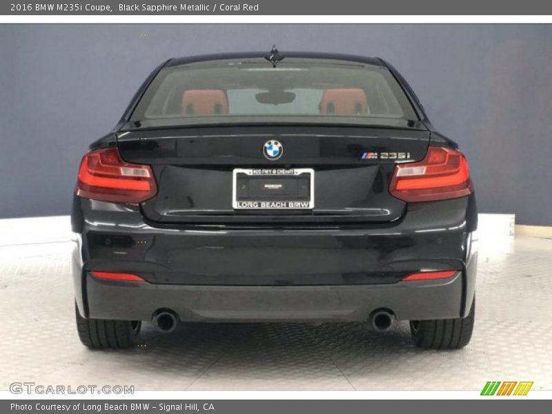 Black Sapphire Metallic / Coral Red 2016 BMW M235i Coupe