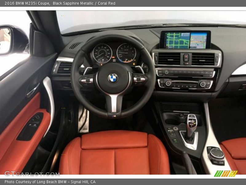 Black Sapphire Metallic / Coral Red 2016 BMW M235i Coupe