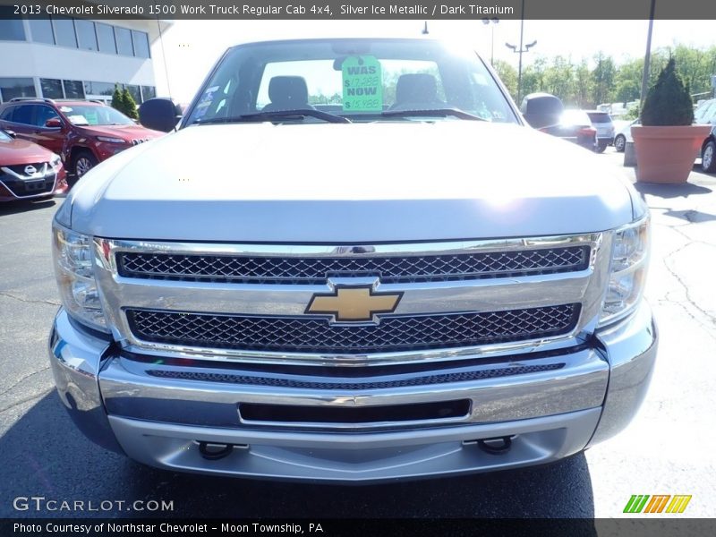 Silver Ice Metallic / Dark Titanium 2013 Chevrolet Silverado 1500 Work Truck Regular Cab 4x4