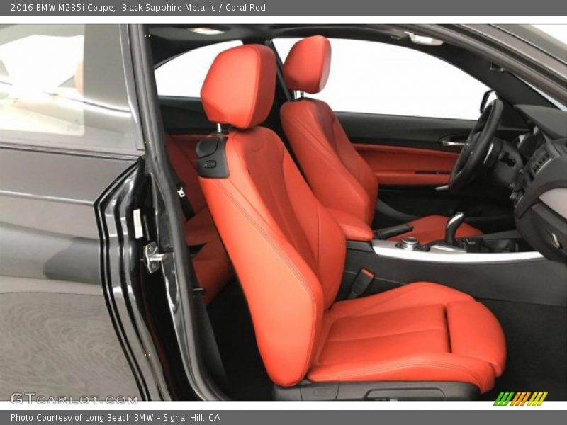 Black Sapphire Metallic / Coral Red 2016 BMW M235i Coupe