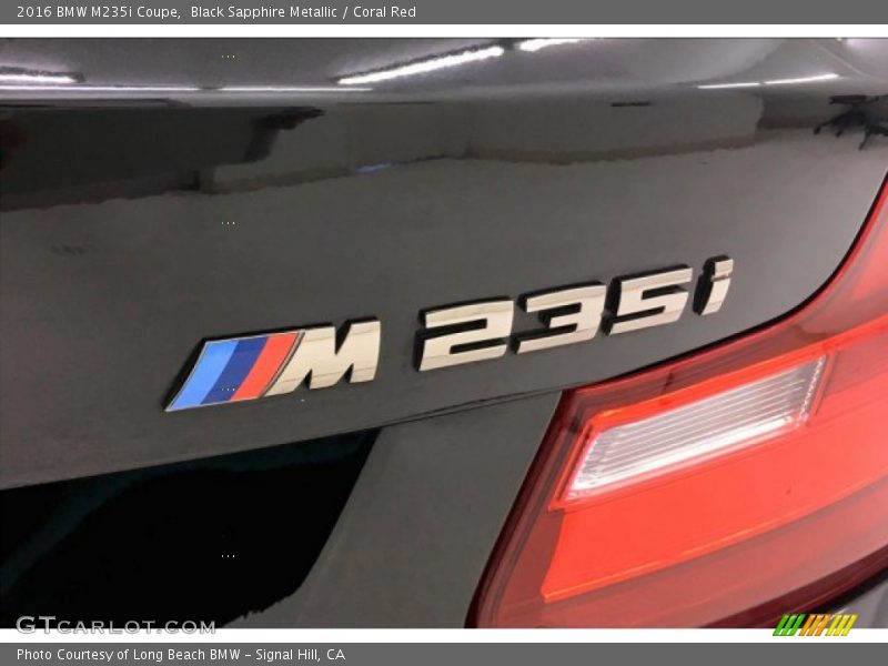 Black Sapphire Metallic / Coral Red 2016 BMW M235i Coupe