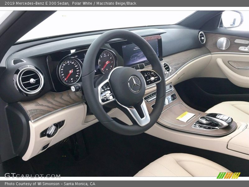 Polar White / Macchiato Beige/Black 2019 Mercedes-Benz E 300 Sedan